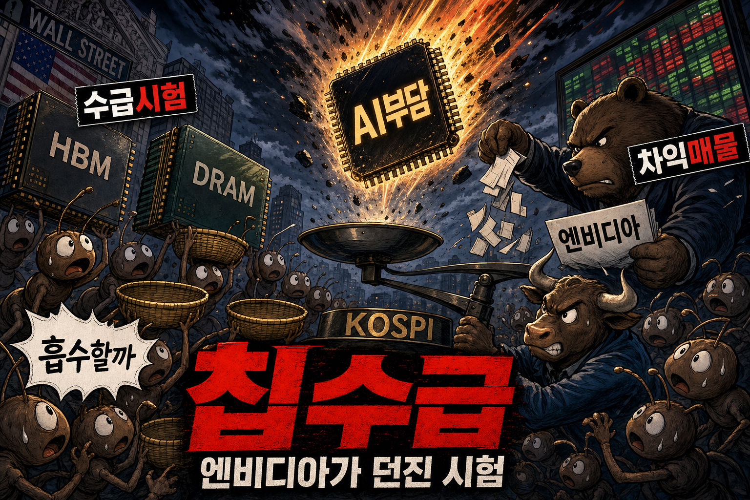 엔비디아 급락에 반도체 수급 시험