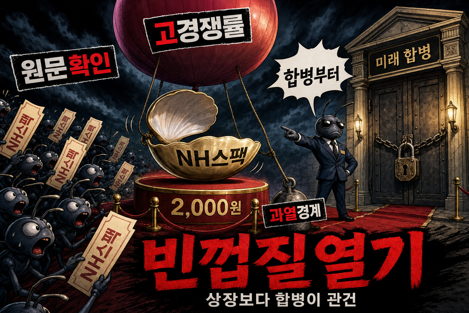스팩 상장 열기와 합병 변수 풍자